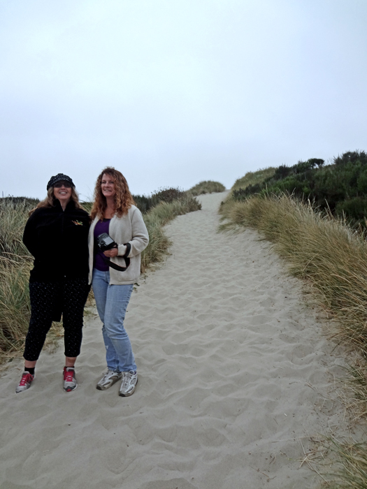 Karen and Ilse on the sand dune